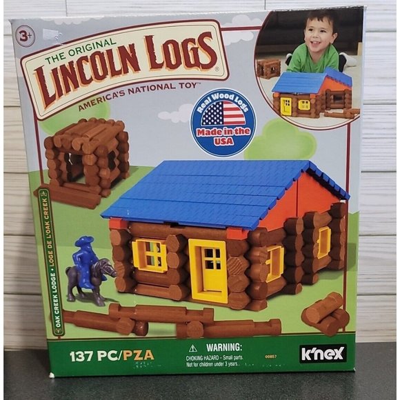 The Original Lincoln Logs K'NEX- 137 piece set - Oak Creek Lodge - Complete - Picture 4 of 16